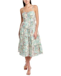 Hutch Sicily Linen-Blend Midi Dress Women