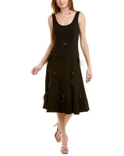 Badgley Mischka Embellished A-Line Dress Women