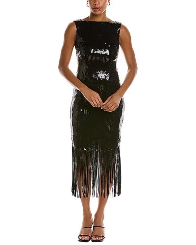 Nanette Lepore Deco Sequin Cocktail Dress Women