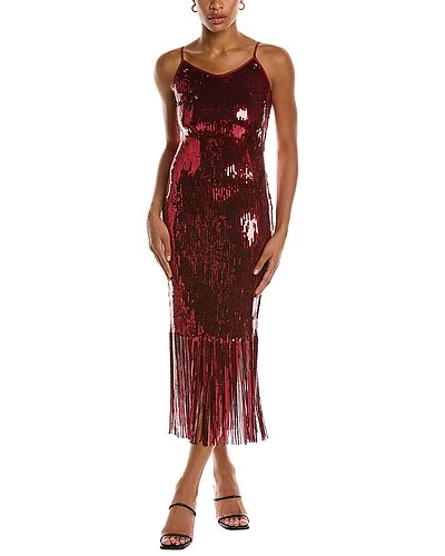 Nanette Lepore Deco Sequin Cocktail Dress Women