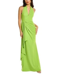 Badgley Mischka Side Drape Gown Women
