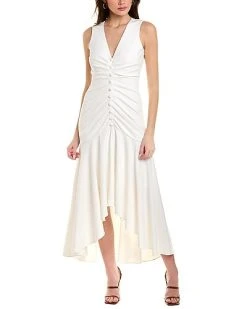 Badgley Mischka Ruched Midi Dress Women