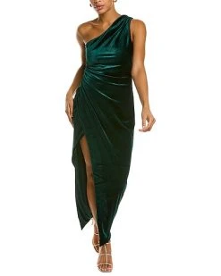 Alexia Admor Ssi One-Shoulder Velvet Maxi Dress Women