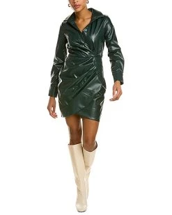 Alexia Admor Elena Collared Faux Wrap Dress Women