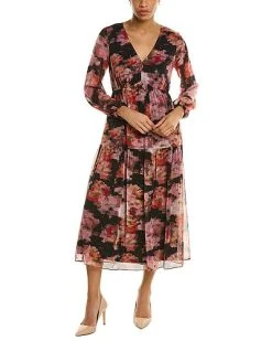 Adrianna Papell Chiffon Midi Dress Women