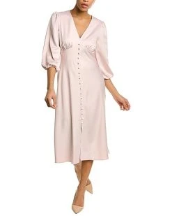 Adrianna Papell Satin Midi Dress Women