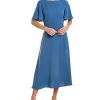 Alexia Admor Boatneck Flutter Sleeve A-Line Dress Women
