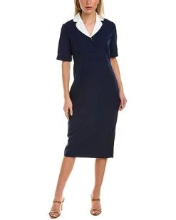 Alexia Admor Kinsley Retro Collared Sheath Dress Women