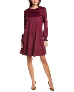 Anne Klein Smocked Trapeze Dress Women