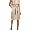 Halston Heritage Satin Trench Dress Women