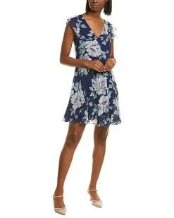 Adrianna Papell Floral Chiffon Shift Dress Women