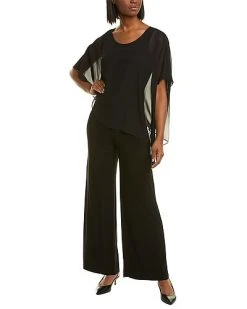 Adrianna Papell Matte Cape Jumpsuit Women