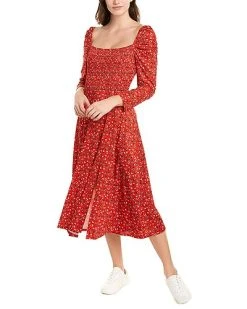 Alexia Admor Smocked Midi Dress Women