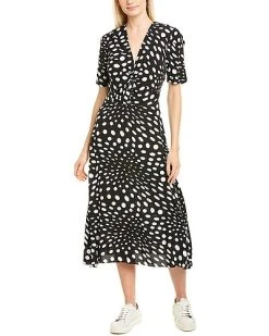 Nicole Miller Twist-Front A-Line Dress Women