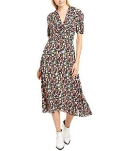 Nicole Miller Twist-Front A-Line Dress Women