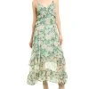 Nicole Miller Spring Dream Silk-Blend Midi Dress Women