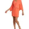 Halston Twist Drape Mini Dress Women