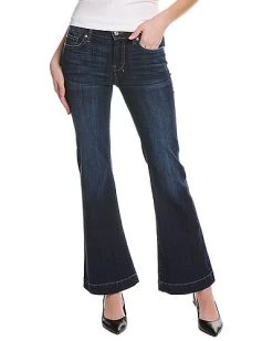 7 For All Mankind Tailorless Dojo Dark Indigo Kick Flare Jean Women
