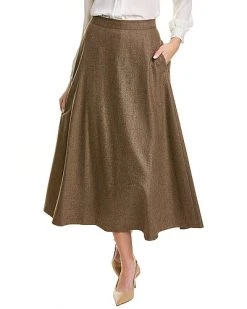 Lafayette 148 New York Sumner Wool-Blend Maxi Skirt Women