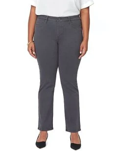 NYDJ Plus Marilyn Vintage Pewter Straight Leg Jean Women