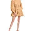 Bardot The Mini Linen-Blend Shirtdress Women
