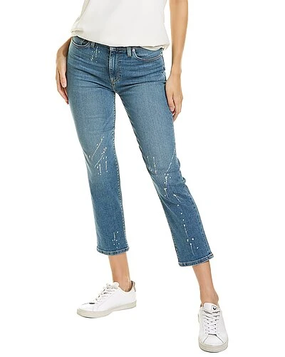 Hudson Jeans Barbara Balance High-Waist Cropped Straight Leg Jean Women