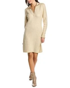 Design History Alf-Placket Sweaterdress Women