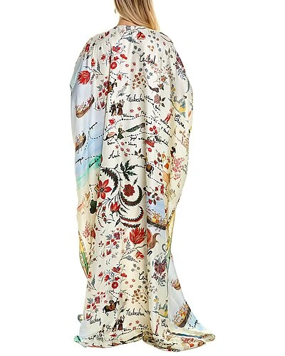 Oscar De La Renta De La Renta King Twill Silk Caftan Women - Image 2