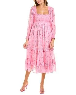 LoveShackFancy Miri Midi Dress Women