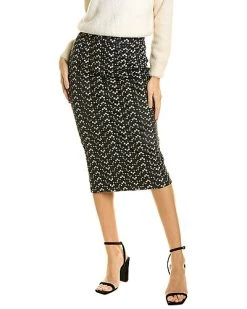 Gracia Flower Embroidered Midi Pencil Skirt Women