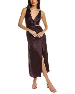 Nicholas Josephine Silk Midi Dress Women