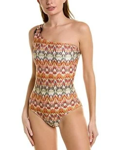 Shoshanna Ring One-Shoulder One-Piece Women