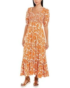 Traffic People Manca Linen-Blend Maxi Dress Women