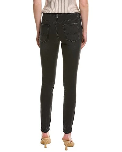 7 For All Mankind High Waist Black Slim Jean Women - Image 2