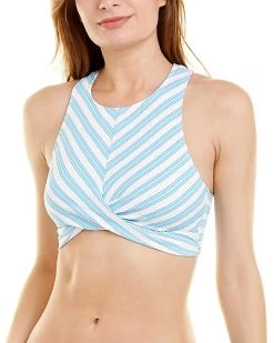 Splendid Twist High-Neck Halter Bikini Top Women
