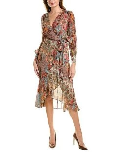 Elie Tahari Paisley Wrap Dress Women