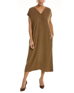 EILEEN FISHER V-Neck Maxi Dress Women