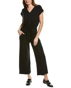 EILEEN FISHER Ankle Wide Linen-Blend Jumpsuit Women