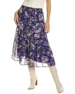 Ba&sh Tiered Midi Skirt Women