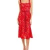 Oscar De La Renta De La Renta Lace Midi Dress Women