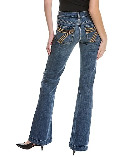 7 For All Mankind Dojo Medium Indigo Kick Flare Jean Women - Image 2