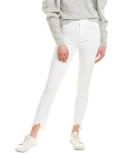 7 For All Mankind High-Waist Clean White Skinny Ankle Cut Jean Women