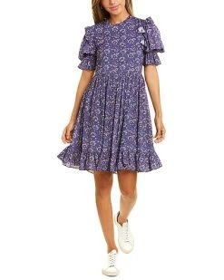 Celina Moon Puff Sleeve Mini Dress Women