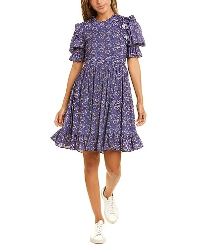 Celina Moon Puff Sleeve Mini Dress Women