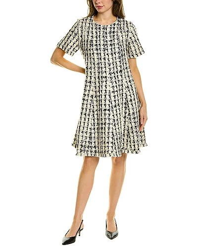 Oscar De La Renta De La Renta Tweed Wool-Blend Trapeze Dress Women
