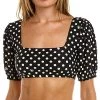 Kate Spade New York Puff Sleeve Scoop Bikini Top Women