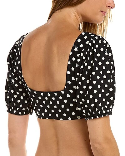Kate Spade New York Puff Sleeve Scoop Bikini Top Women - Image 2