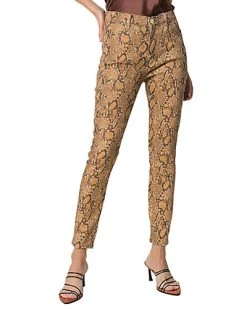 FRAME DENIM Le High Skinny Crop Python Jean Women