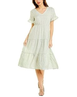 To My Lovers Gingham Midi Dress Women