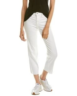 Hudson Jeans Oa White High-Rise Straight Ankle Jean Women